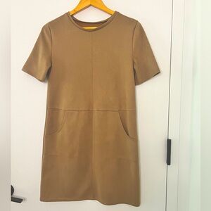 Zara faux suede tan dress (women size M)